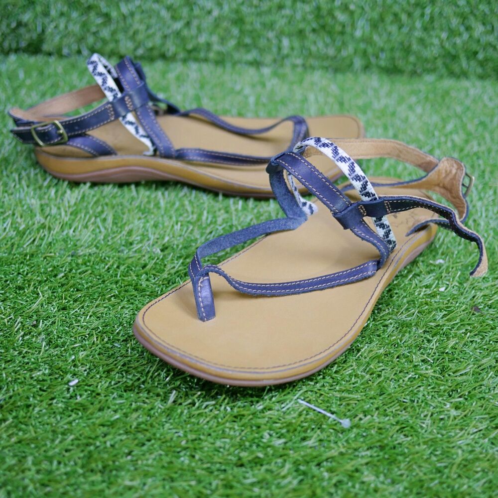 Chaco Loveland Leather Webbing Thong Sandals - Women's Size 7